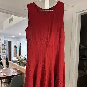 Theory red A-line dress